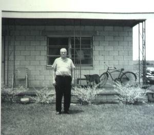 Grandpa Leo G. Lorson In The Front Yard